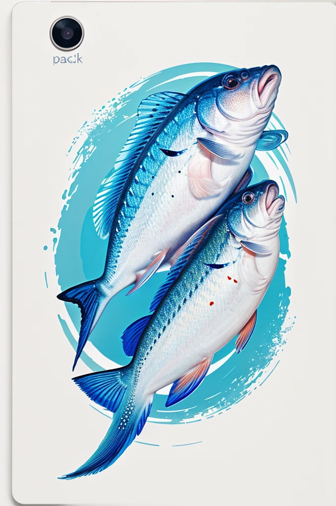 Fish, digital art, masterpiece, white backgroun, no background, , semi-realistic,