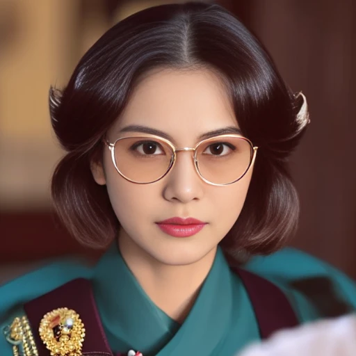 Araffe was dressed in a red and gold uniform and sunglasses., Order of Akira, According to the style of paying homage to the family, Inspiration from Ding Guan Peng, Inspired by Ding Yunpeng, Godfather Khan, emperor, Inspired by Guo Xi, in the style of sifu ปรมาจารย์, Like Andy Lau., in the form of a call price