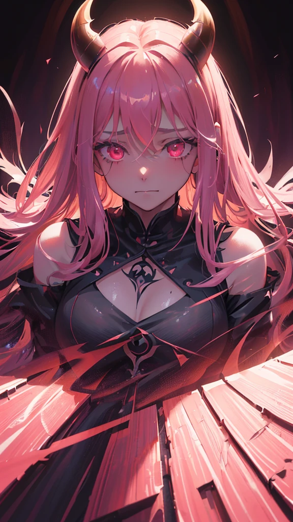 anime girl, zero two, 002 from Darling in the Franxx (Best Quality,4k,8k,High resolution,masterpiece:1.2), ultra detailed, (animated art style:1.37), Portraits, Alone, A girl, by the wide, beautiful detailed horns, pink hair, pantimedia added, impressive breasts, delicate hairband, lovely smile, Captivating look, black pantyhose, medium breasts, white hairband, simple background, elegant arms behind the head, Elegant arms up, stylish bangs, fascinating green eyes, detailed eye, ELEGANT DRESS, delicate mouth closed, Red color_xs_and_Women&#39;s lace & Lencería babanddoll floral por encima de la rodilla de red, fiery red horns, exquisite lingerie, Stunning red lingerie, seductive lingerie, cascading verand by the wide, straight hair, confident standing pose, Elegant tie.