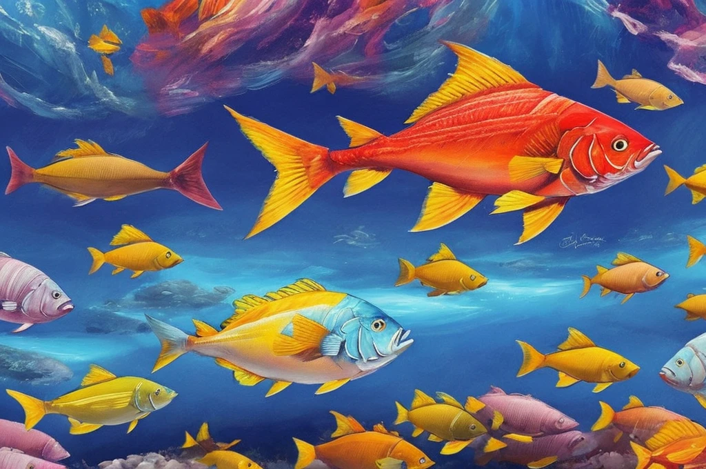 Fish, digital art, masterpiece, white backgroun, no background, , semi-realistic,