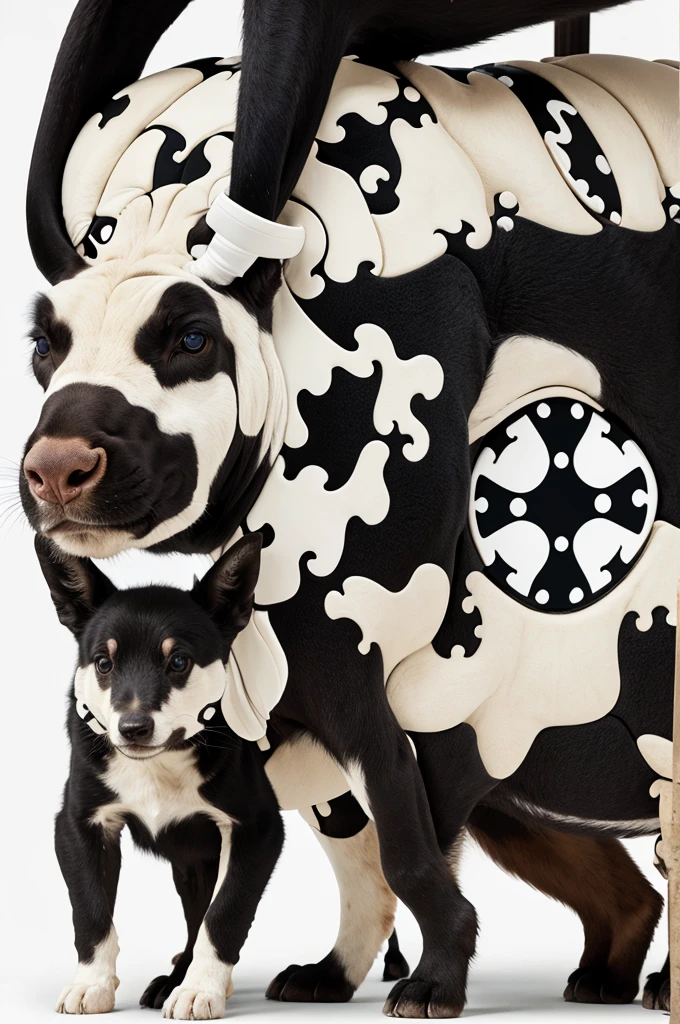 Mazze puzzle with white background and only two animals

