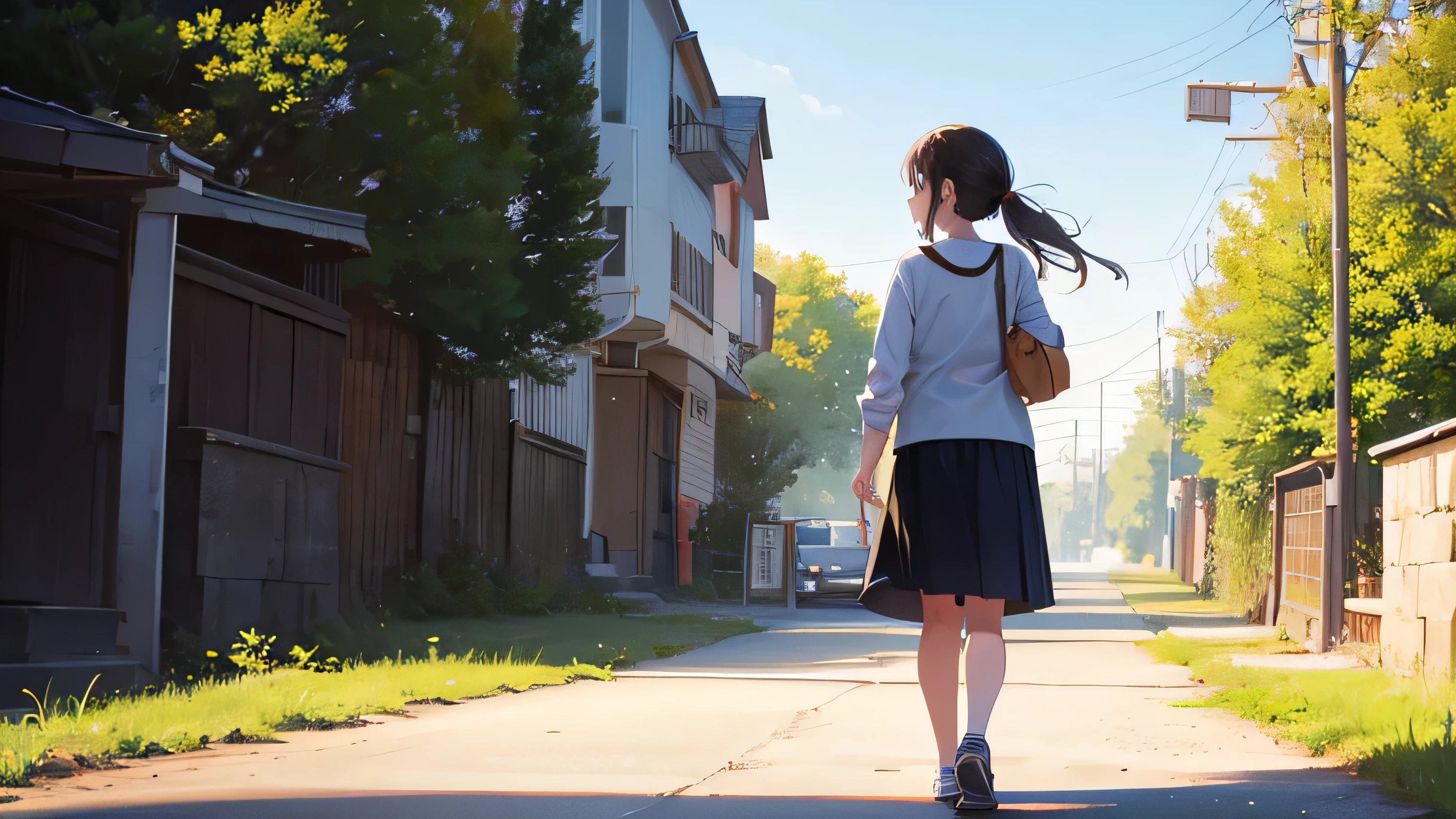 Girl pee road side