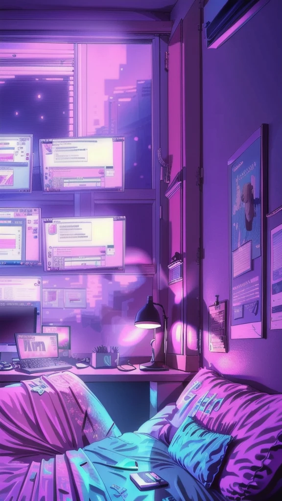 pink theme, style anime, computer, living room, in the computer screen is chart stock night light , (Highly detailed:1.2), (warm light:1.2), masterpiece, ultra realistic,32k, extremely detailed CG unity 8k wallpaper, best quality (masterpiece,best quality:1.5)