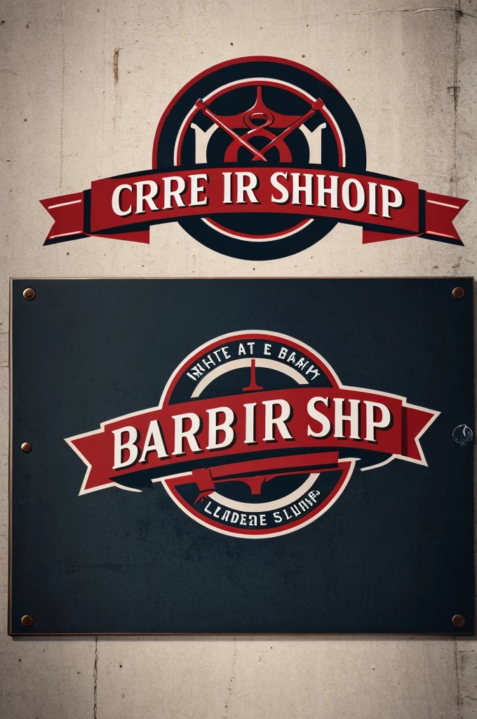 Create a logo for a Barber Shop using and name it rosy