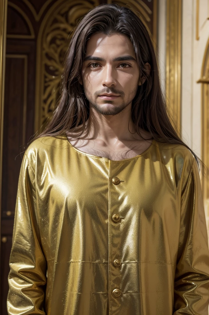 Retrato altamente detalhado de Jesus Cristo, ouro, raios divinos, ambiente detalhado e intrincado