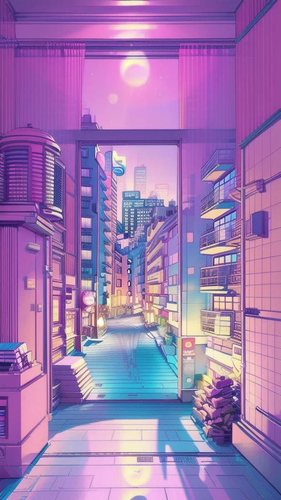 pink theme, style anime, huge city background, precious hotel, large living room, (Highly detailed:1.2), (warm light:1.2), masterpiece, ultra realistic,32k, extremely detailed CG unity 8k wallpaper, best quality  (masterpiece,best quality:1.5)