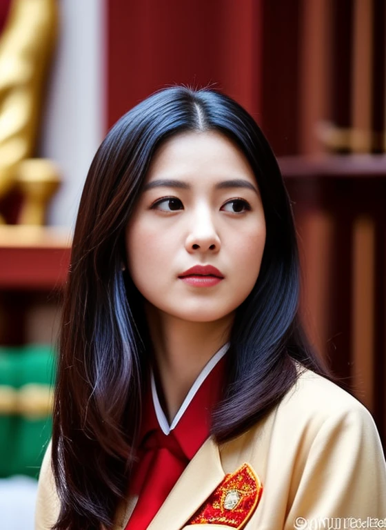 Araffe was dressed in a red and gold uniform., Order of Akira, According to the style of paying homage to the family, Inspiration from Ding Guan Peng, Inspired by Ding Yunpeng, Godfather Khan, emperor, Inspired by Guo Xi, in the style of sifu ปรมาจารย์, Like Andy Lau., in the form of a call price
