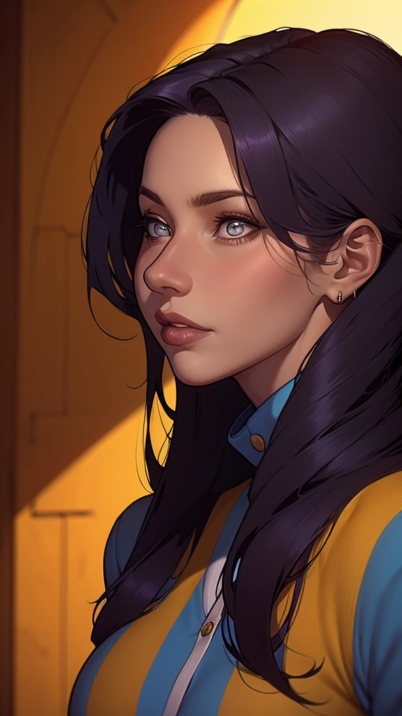 Close-up of a woman with long hair and a sweater, cabelo castanho encaracolado, linda modelo, retrato de alta qualidade, medium portrait bright light beach style, parece a jovem liv tyler, retrato colorido, linda mulher, cabelo loiro cacheado | d & d, beautiful portrait lighting, uma linda jovem, modelo muito lindo, Retrato de 50mm, medium - long cabelo castanho encaracolado usando uniforme de colegial teen 