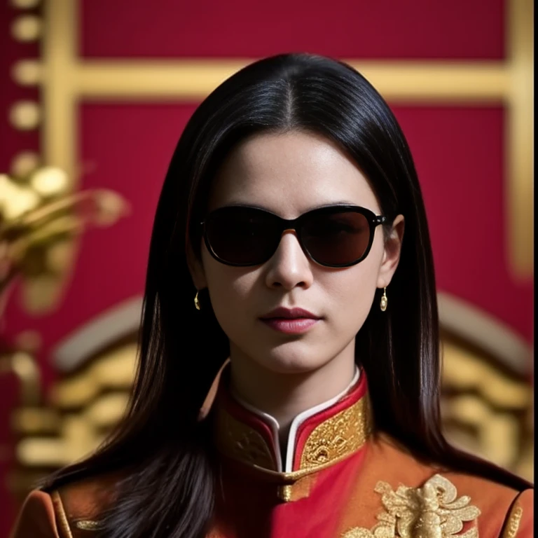Araffe was dressed in a red and gold uniform., Order of Akira, According to the style of paying homage to the family, Inspiration from Ding Guan Peng, Inspired by Ding Yunpeng, Godfather Khan, emperor, Inspired by Guo Xi, in the style of sifu ปรมาจารย์, Like Andy Lau., in the form of a call price