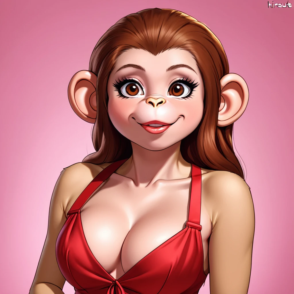 woman hirsute like a monkey