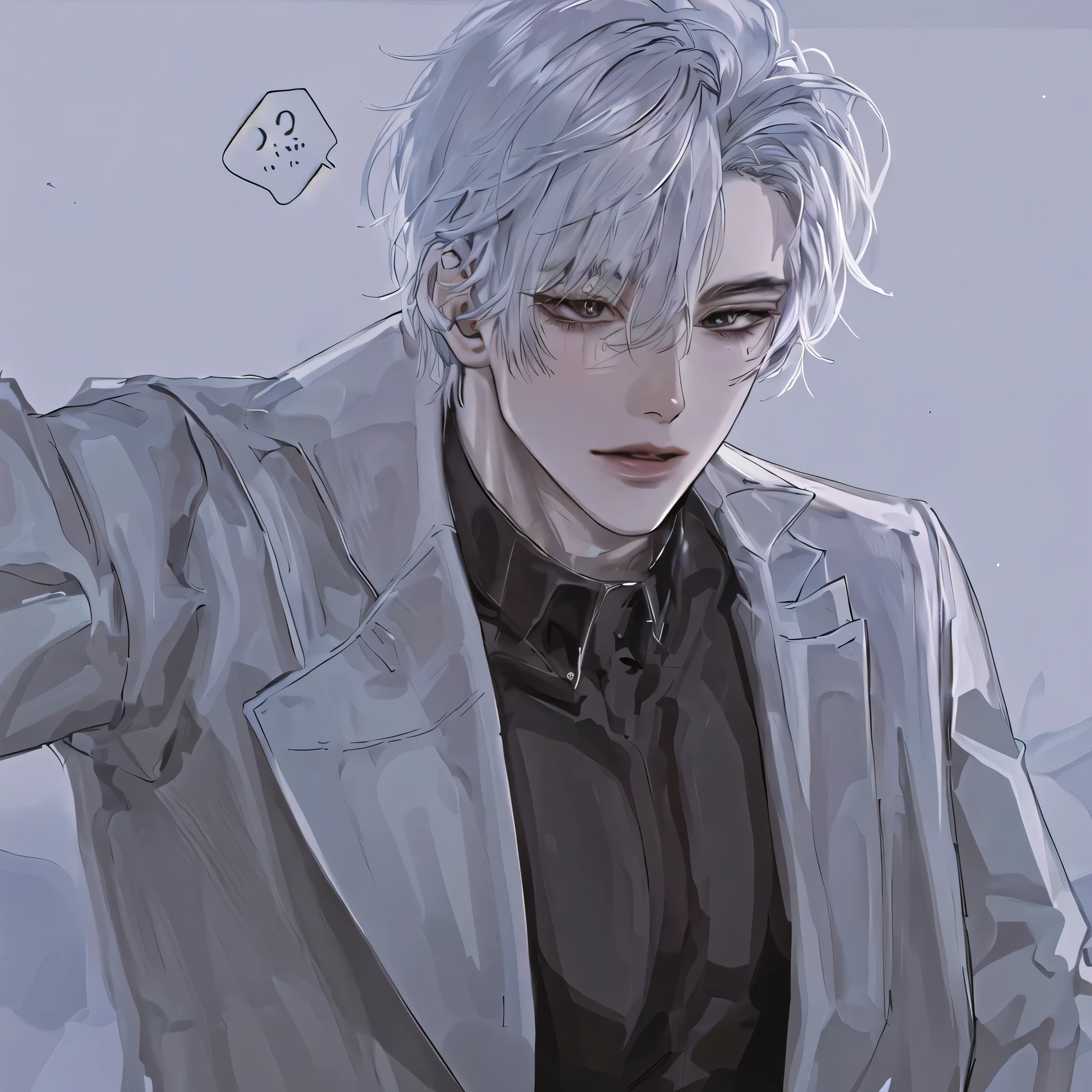 1boy, portrait, Handsome young man with good looks, bad boy, sexy, white hair, obscene face, very handsome, 25 years old, white skin.