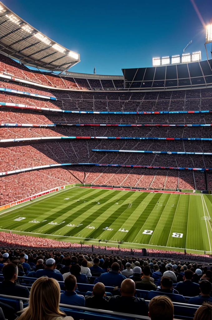 Beers and football stadium