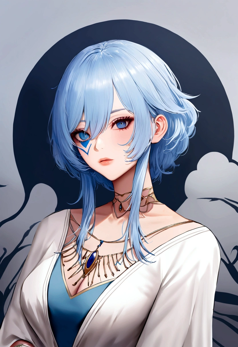 VI de arcane,mulher forte de cabelo cortado de lado rosa,She has a tattoo near her eye area that says VI,estilo anime realista,olhos de cor azul bem fraco e transparente,castanhos,ele tem cabelo vermelho de lado curto,She's got a tattoo on her neck,ela usa uma jaqueta vermelha E uma blusa branca com detalhes azul forte