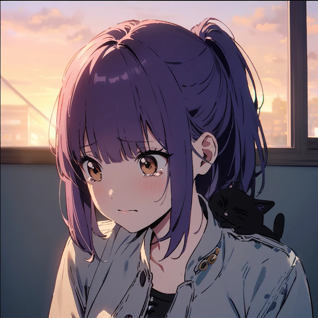 2d,female\(cute,kawaii,age of 12,crying,confused\((very small galaxy circling around head:0.5)\),floating hair,(violet hair:1),pale skin, eyes shining,(big eyes),(ripped clothes:1.5),tight tube top,(breast:1.4),tight hot pants,(stomach shown:0.6),(punk fashion:1.4),(ripped black short jacket:1.4),fluffy black cat-ear,better hands,Perfect Hands,full body,(bright white @_@:1.8)\) is detention and taking a exam in the front of the mad teacher, BREAK ,at the college room,[chibi:1.4],[nsfw:2.0],quality\(8k,wallpaper of extremely detailed CG unit, ​masterpiece,hight resolution,top-quality,top-quality real texture skin,hyper realisitic,increase the resolution,RAW photos,best qualtiy,highly detailed,the wallpaper/),dynamic angle,[nsfw:0.8],