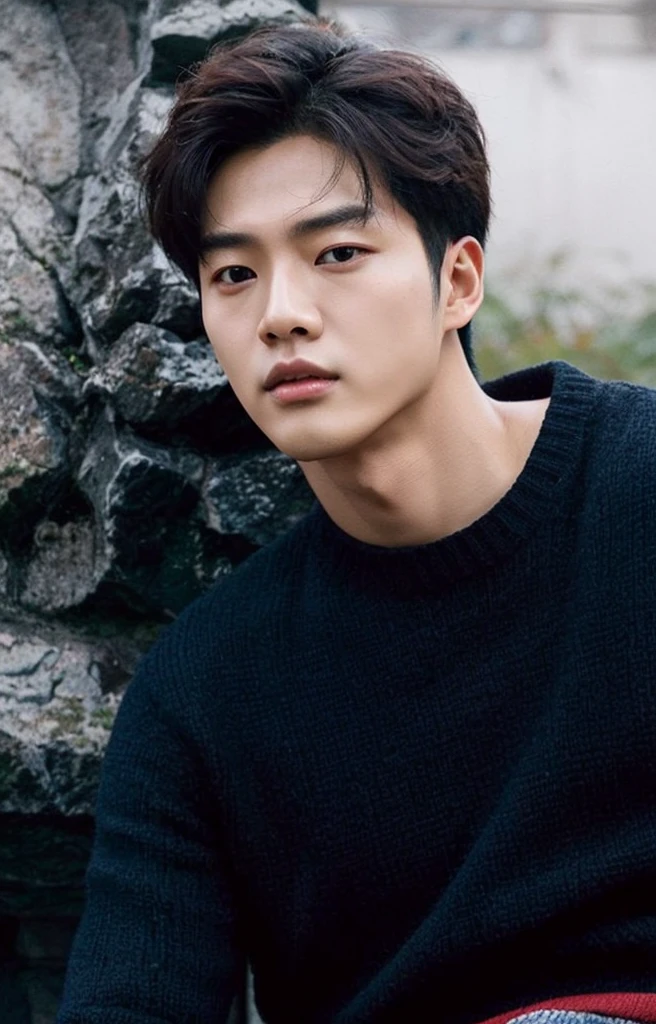 un primer plano de una persona sentada en un banco de piedra, Kim Doyoung, Wonbin Lee, Jung Jaehyun, siWoo Kim, Taejune Kim, Hyung Tae, inspirado por Zhang Han, Seseon Yoon, Jinyoung Shin, Woo Kim, Hong June Hyung, inspirado por Bian Shoumin, Joon Ahn, Shin Jeongho, por Ni Yuanlu