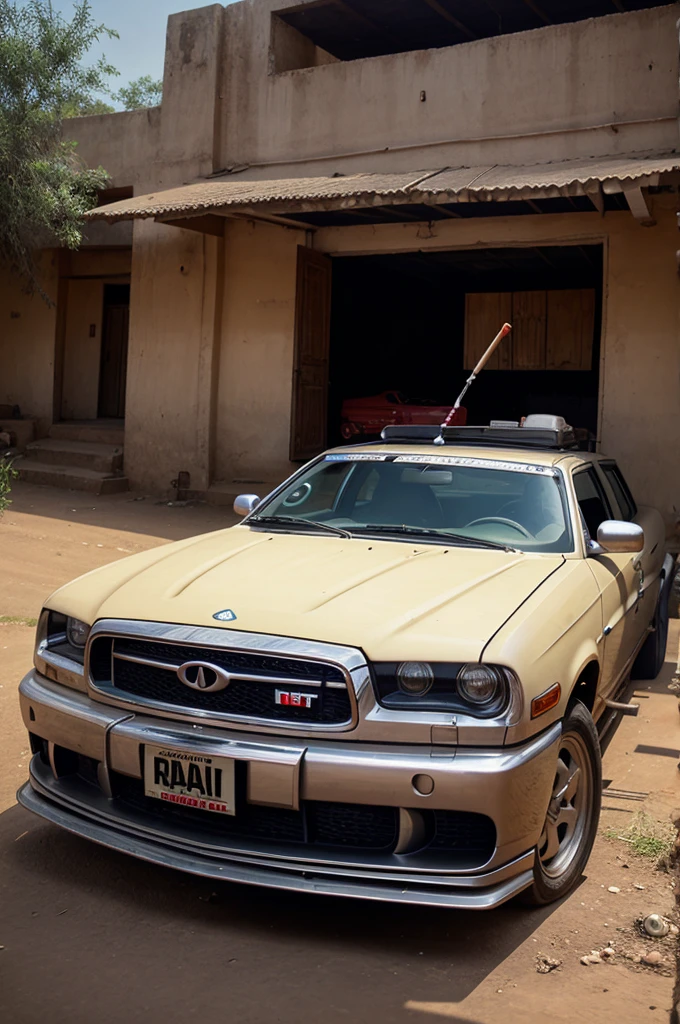 Jaat written on the car with Jaat smoking hookah