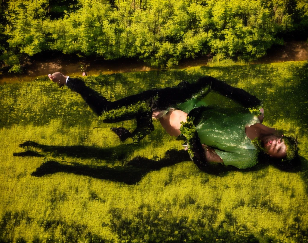 a man lying on the ground