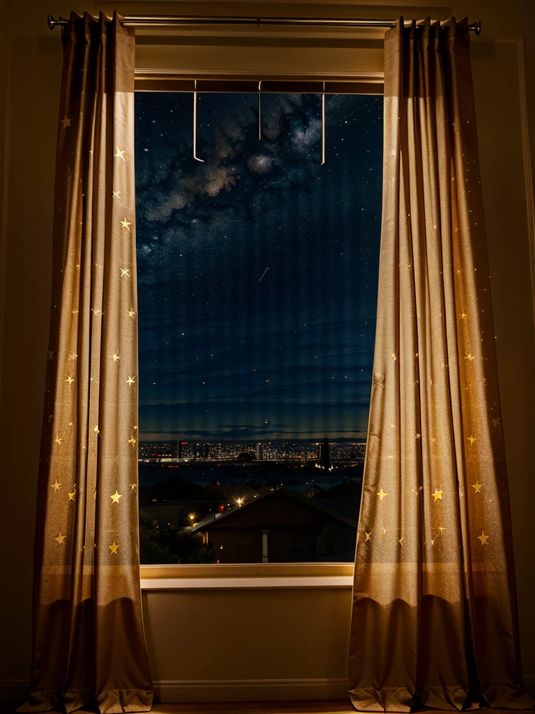 a fantasy curtain full of bright stars
