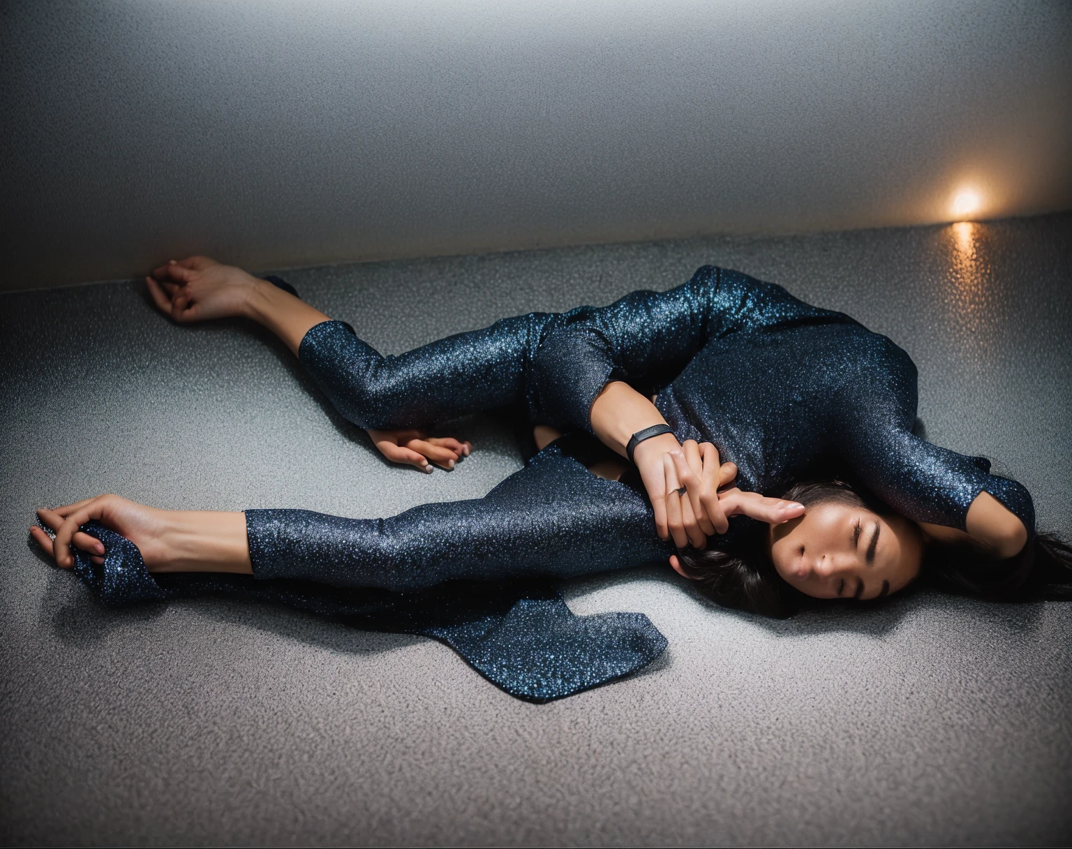 a man lying on the ground