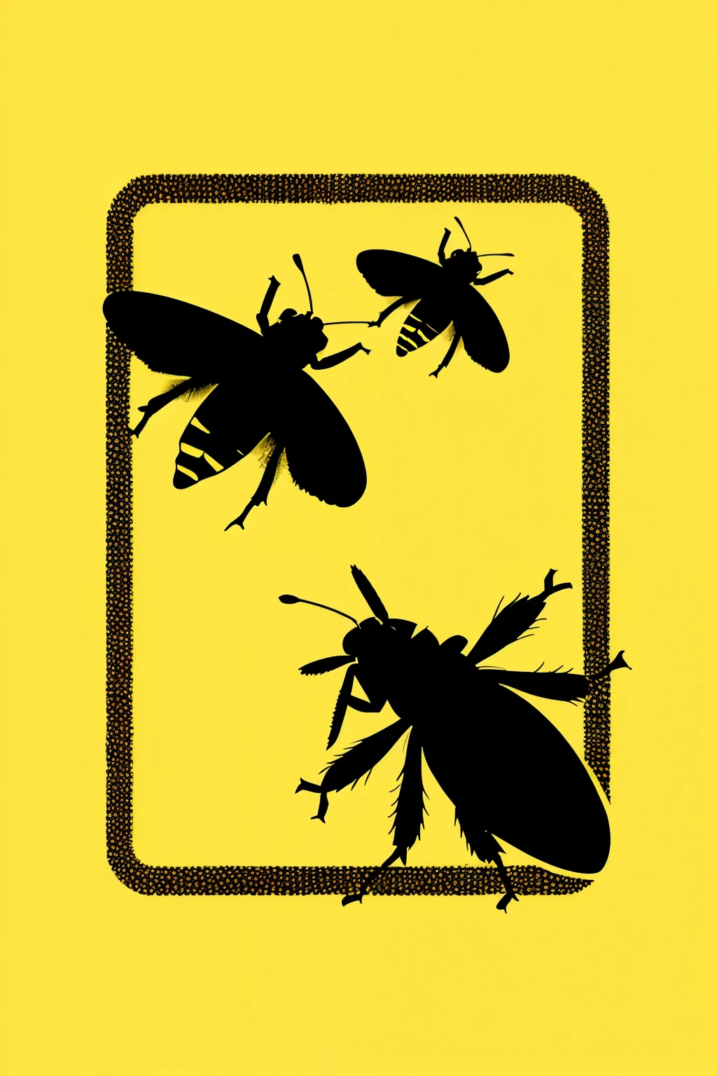 Logo para la lista con color amarillo y negro y una abeja