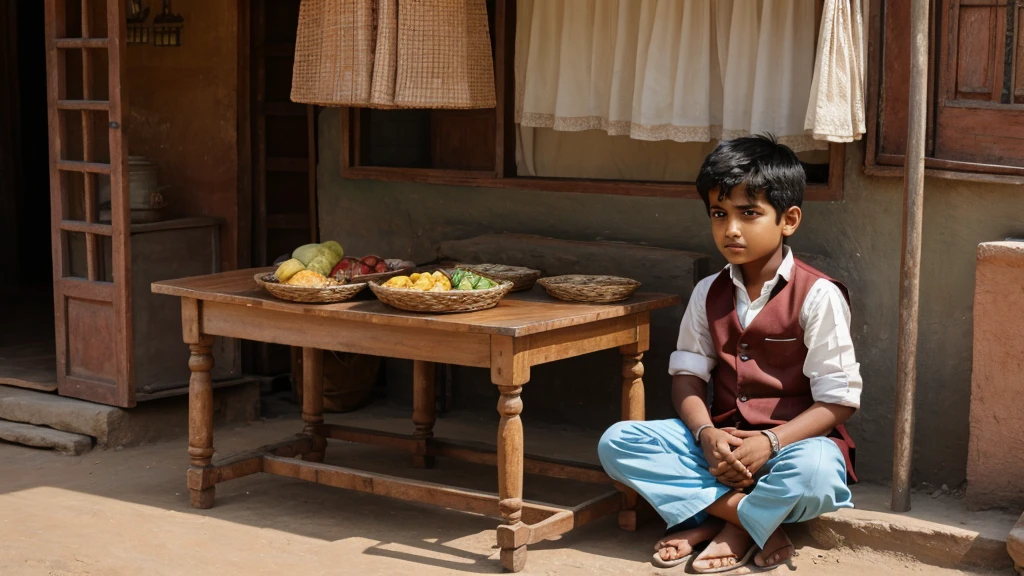 Poor Indian boy table Shop