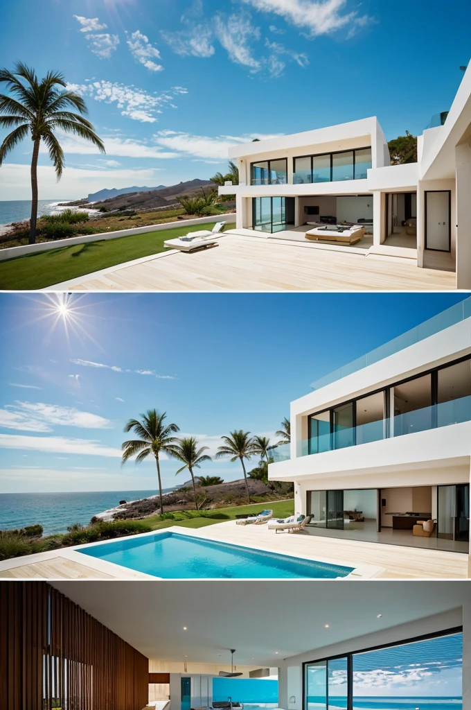 the house of my dreams a house facing the sea, de dos pisos, spacious and bright with two pools, one heart-shaped and the other rectangular.
a barbecue area facing the sea