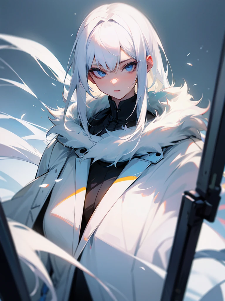 Hot girl, white hair