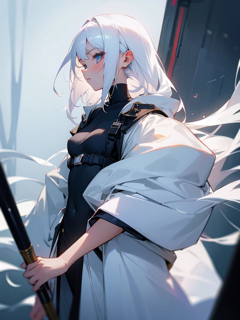 Hot girl, white hair