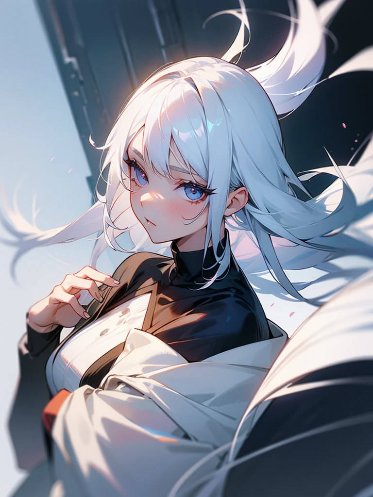Hot girl, white hair