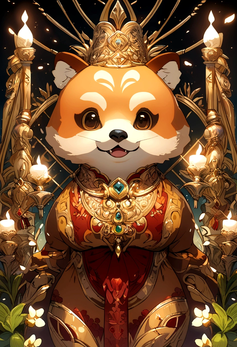 yellow red panda cartoon