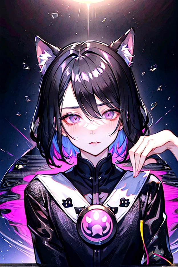 ,(((male:1.3))),((black hair:1.3)),(Shiny marble eyes:1.45),(forehead mark),(NSFW:1.15),((drooping dog ears:1.2)),(A lustrous, soft face:1.4),((blush、Waiting for a half-open kiss、Excited face:1.2)),((head down:1.3)),((POP and cute animal footprint background:1.25)),((Gorgeous Arabian costume:1.3)),(black、purple、white、pink),((paw pose:1.4))