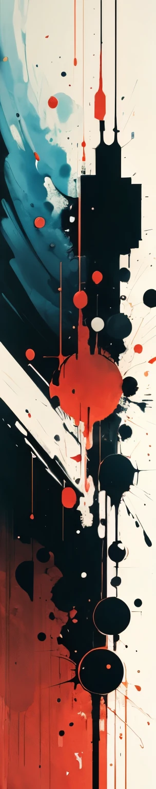 abstract watercolor, comic, red, black, blue, and gold arc chips, 8k, best quality, highly detailed, dramatic lighting, dynamic composition, vibrant colors, stunning textures, minimalist, oil painting