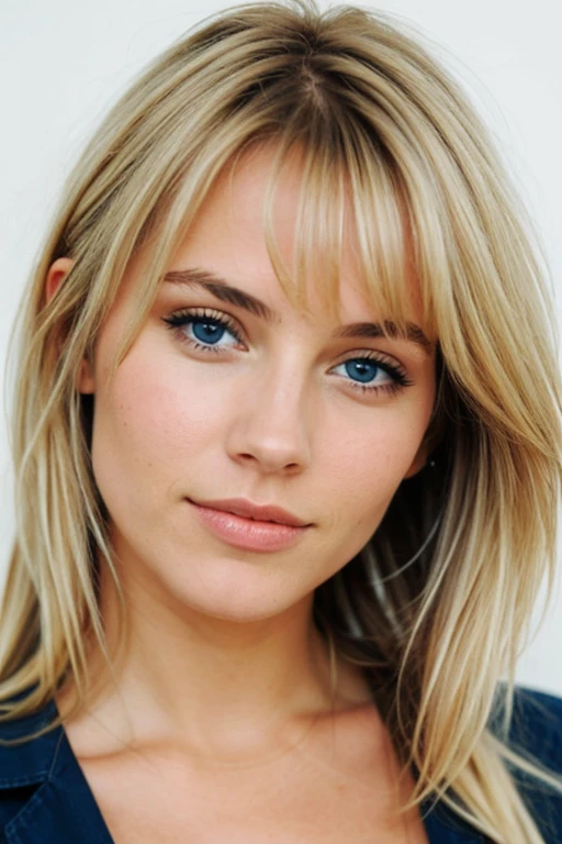 IMAGE DE UNE FEMME BLONDE YEUX BLEU