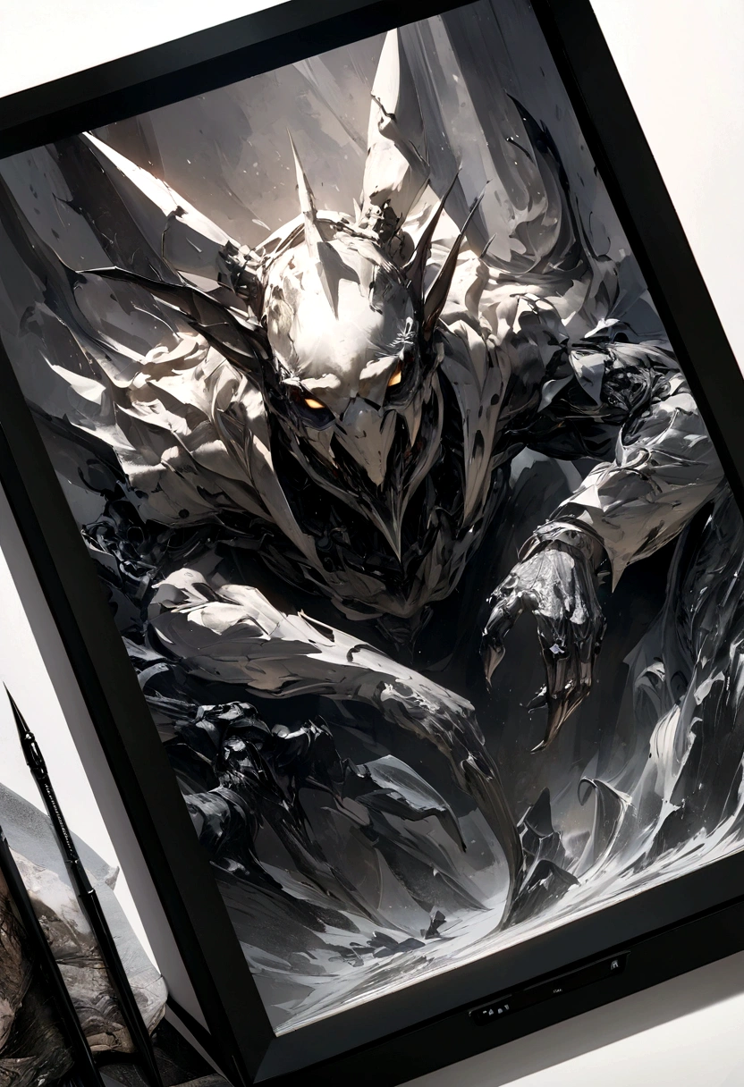 Soft leather very detailed, Sharp focus, masterpiece, Perfect composition, until, Chiaroscuro, art station, Octane Rendering, 8K, Ultra HD, Pikachu,Black and White,Ink Painting