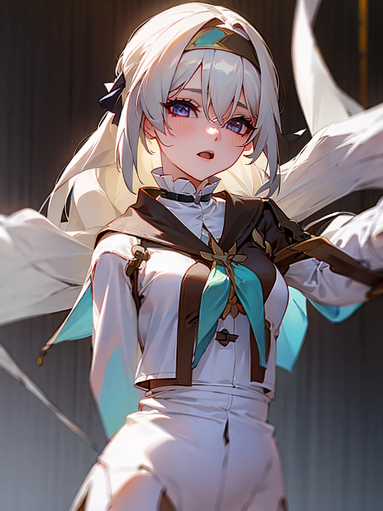 Hot girl, white hair