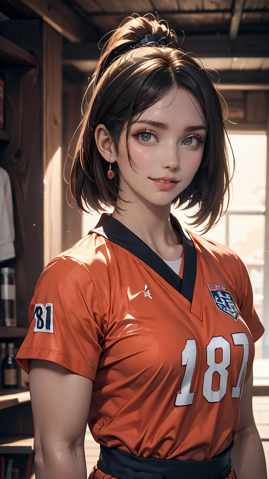 ((最high quality, 8k, masterpiece: 1.3, Ultra HD, high quality, 最high quality, High resolution, realism)) 、Very beautiful 18 year old Japanese woman、Hair color is black、black eye、Medium Hair、Straight hair、smile、A slim but well-proportioned muscular body、Athlete-like figure、I'I don't want my head to disappear from the screen..、sit on a high breakwater on the beach、The blue sky is beautiful、There is a cloud at the entrance、that'summer、I'm wearing a sailor suit、Wearing a navy blue pleated skirt、Wear loafers、There is a road in front of the breakwater.、There is a sign indicating the bus stop.