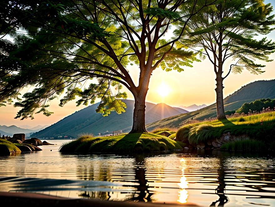 Ultra-realistic photos,Landscape photos picturesque places,photoPractical, Very detailed, 8K, Practical, Practical lighting, warm color灯光, warm color, Expression of love, outdoor, Sun rays, Soft Focus,Very real photos,Ultra-realistic photos,