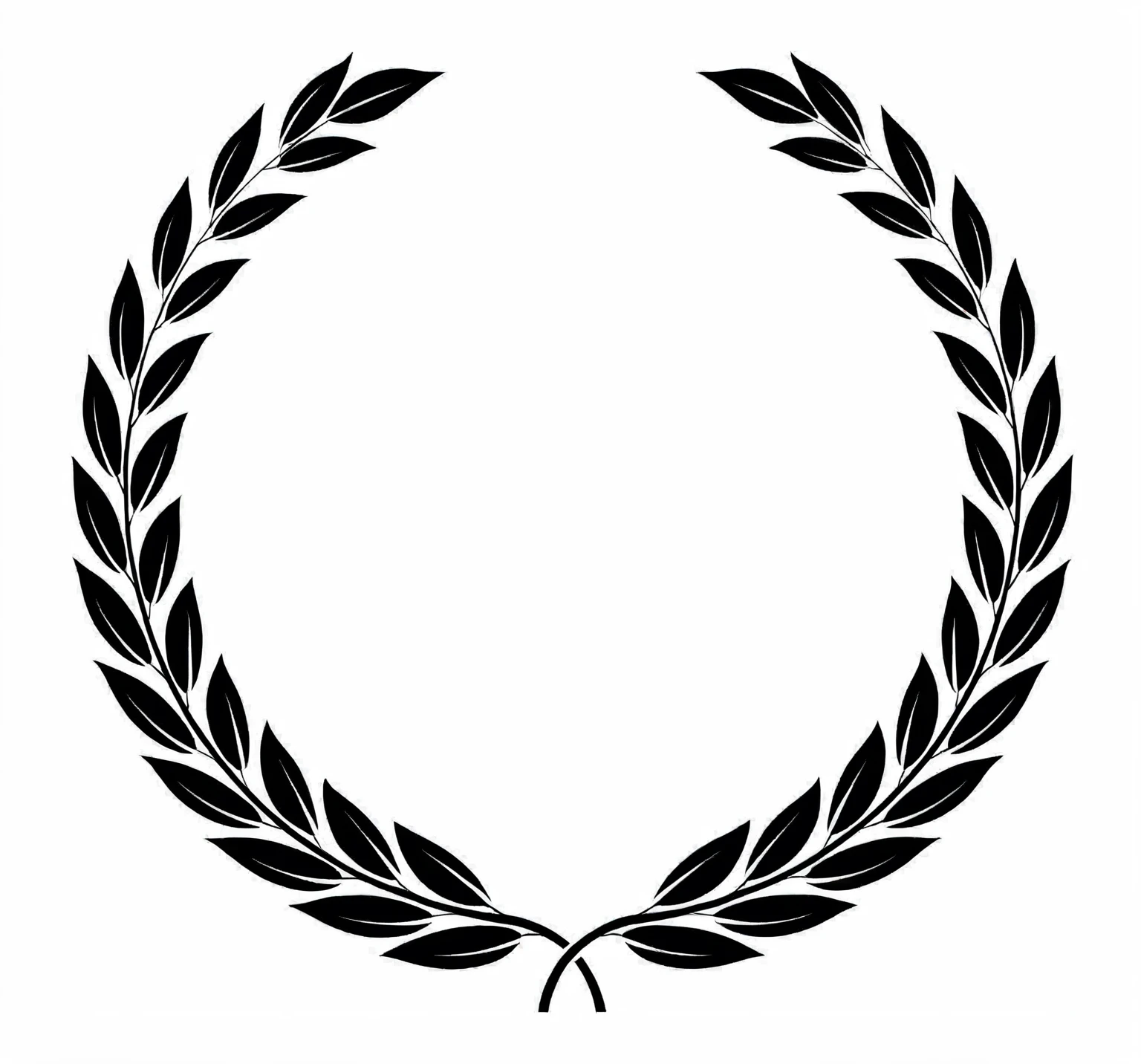a black and white image of a laurel wreath, has a laurel wreath, in laurel wreath, wearing a laurel wreath, laurel wreath on his head, logo without text, laurels of glory, dressed in laurel wreath, fine art piece, minimalist logo without text, by Frederik Vermehren, created in adobe illustrator, greek, high quality photo, wreath of ferns