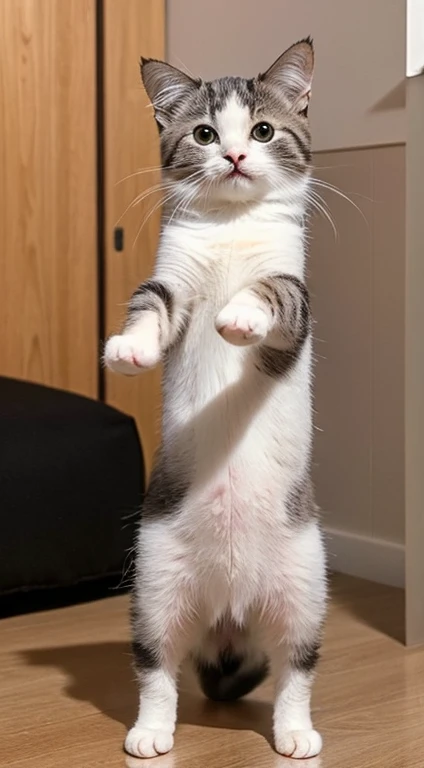 Cute Cat,realistic,standing ,Sharper,dancing