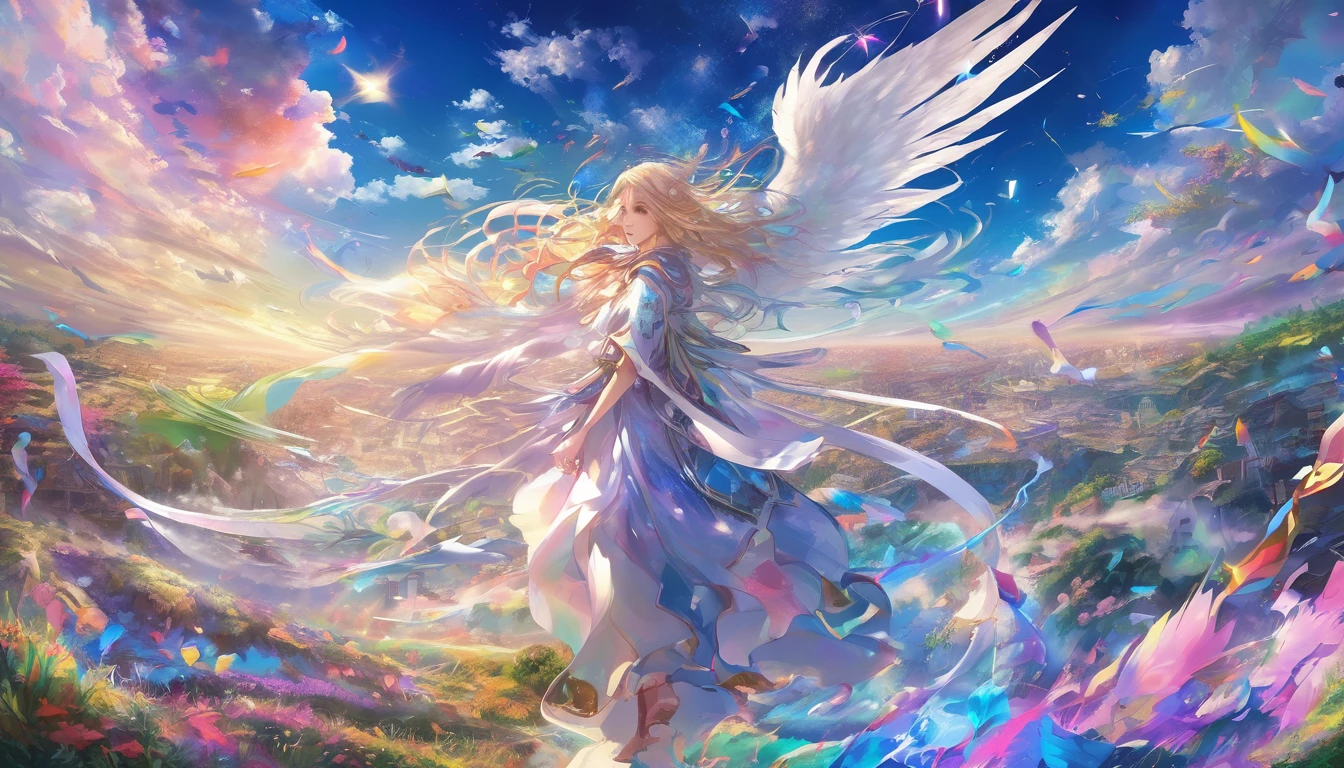 8k、Angel、Higher Dimensional World、future、Different world、happiness、Colorful wind