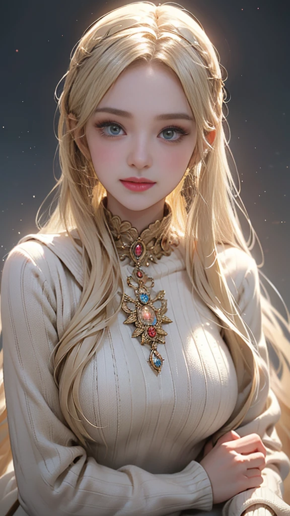 best quality,Super detailed,masterpiece,Employment,8K,Extremely detailed CG unifies 8K, 8K, diamond, and wallpaper,lifelike, Surreal, The original, Intricate details,Detailed face,Exquisite eyes, Skin smooth and soft, Delicate face, Big shining eyes,1 beautiful girl, 18 years old, Super beautiful face details, Smiling shyly, Wearing a sweater、north african trade zone,Best quality:1.4, from photo real:1.4, Texture:1.4, masterpiece:1.8, 1 female, Hip lift, beautiful eyes, Long hair, eye socket, plump big breasts