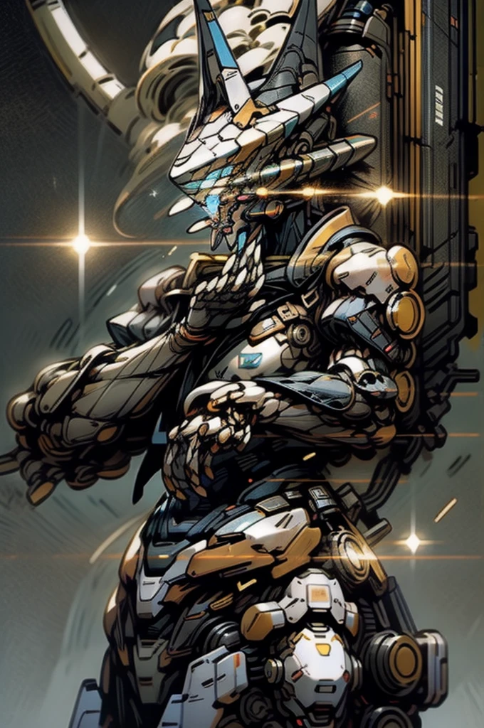 Science-Fiction Anime, Teleporting Mech:

A Fast and Futuristic Teleporting Mech, boasting the ability to assist in the teleportation or blinking of allies, stands as a beacon of cutting-edge technology. Its sleek and clean design, with smoky metallic tones, radiates an aura of modern perfection. This high-tech marvel glows with an ethereal luminance, reminiscent of the cosmos it hails from. An Anime drawing brought to life, it promises a blend of power, precision, and interdimensional travel, personifying the essence of anime technology and robotic splendor.