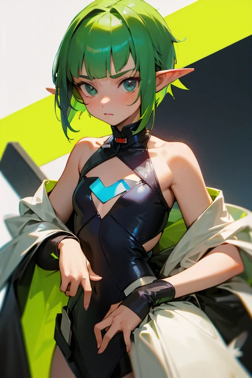 multiple girls, HDR,UHD,8K, best quality, masterpiece, Highly detailed, early teen, elf, small breasts, flat chest, cybernetic prosthesis, purple eyes, aqua eyes, parted lips, seductive smile, blush, messy hair, asymmetrical hair, ponytail, breast_grab, groping, spread_ass, movie theater, front view
