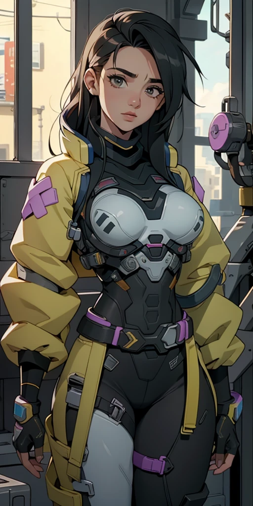 cyborg,Chica Mecha Cyborg,sex mode,Girl with a mecha body, huge breasts, open legs, showing pussy, completely naked,nfw