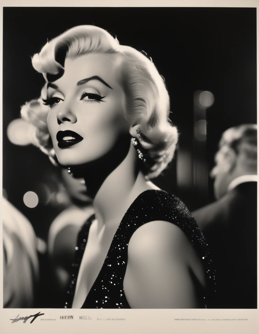 bipoc female Marilyn Monroe at 30 years old photonegative refractograph --ar 8:10 --v 6.0.