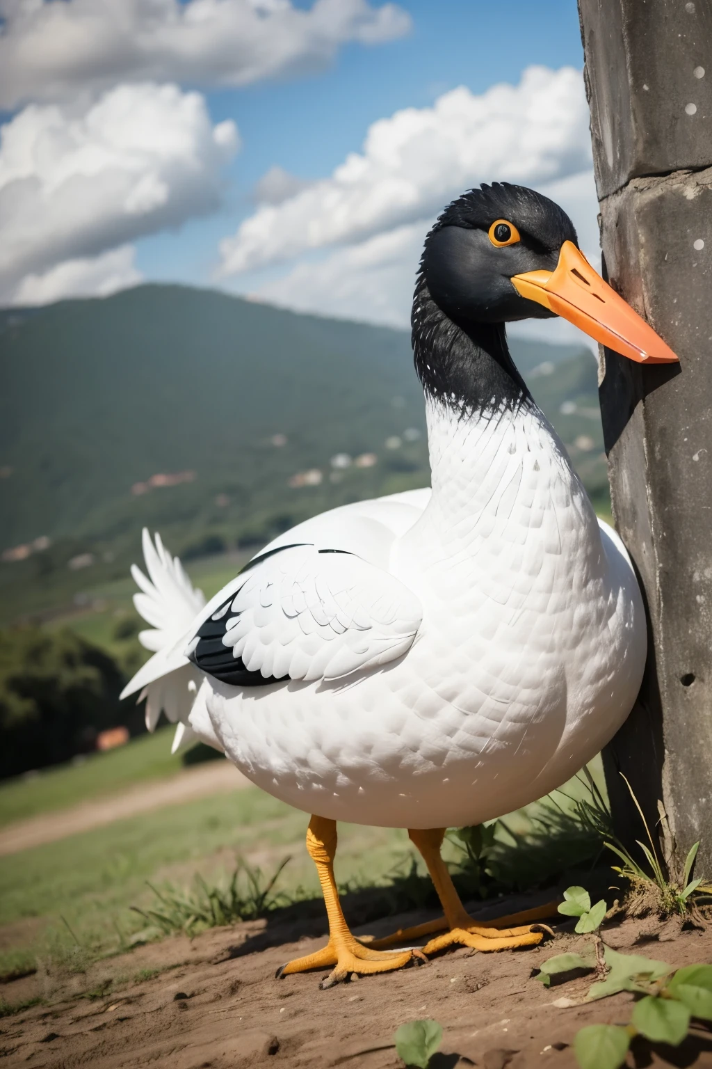 ((melhor qualidade)), ((Obra de arte)), (detalhado), 1 pato, terno preto,