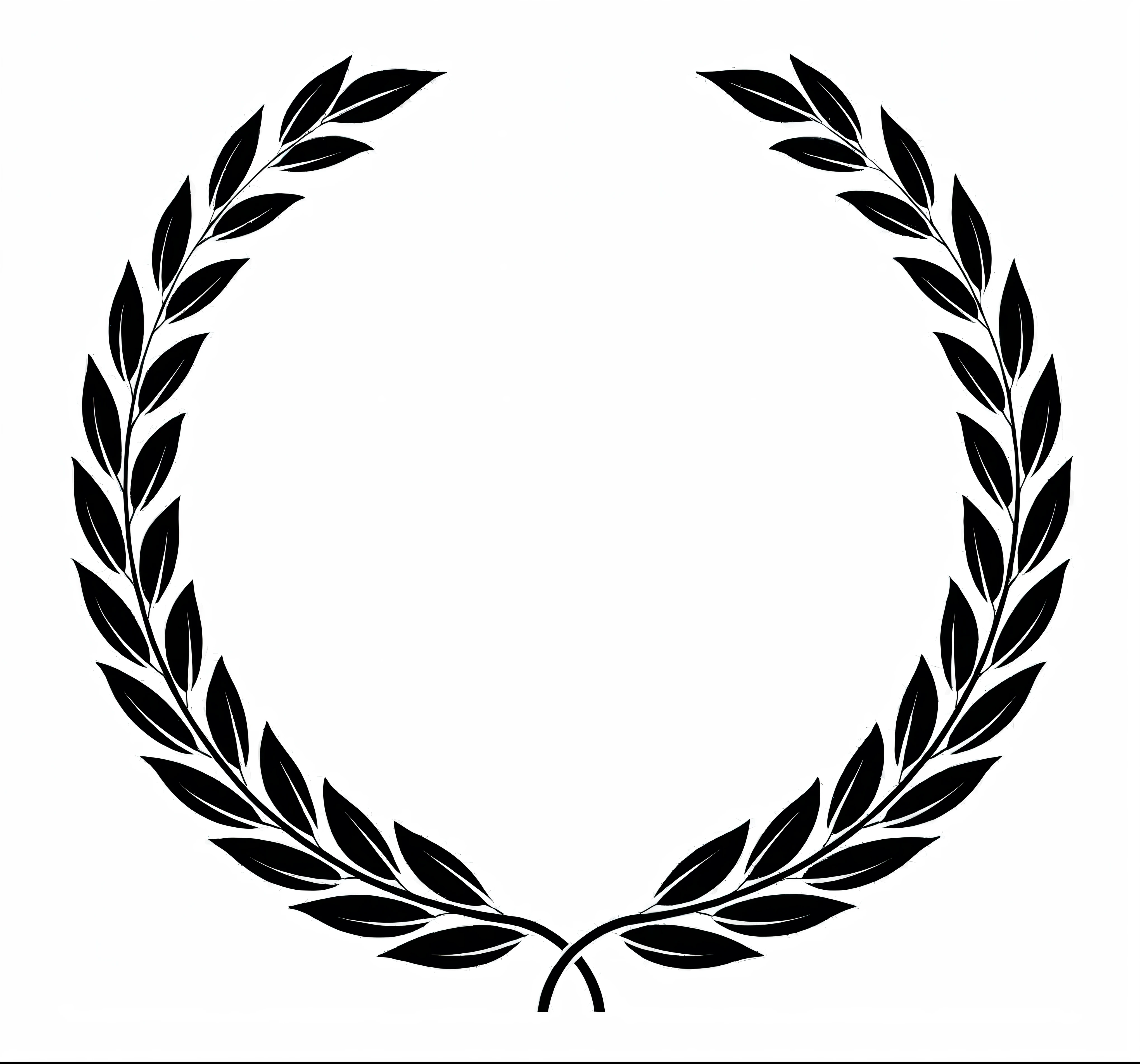 a black and white image of a laurel wreath, has a laurel wreath, in laurel wreath, wearing a laurel wreath, laurel wreath on his head, logo without text, laurels of glory, dressed in laurel wreath, fine art piece, minimalist logo without text, by Frederik Vermehren, created in adobe illustrator, greek, high quality photo, wreath of ferns