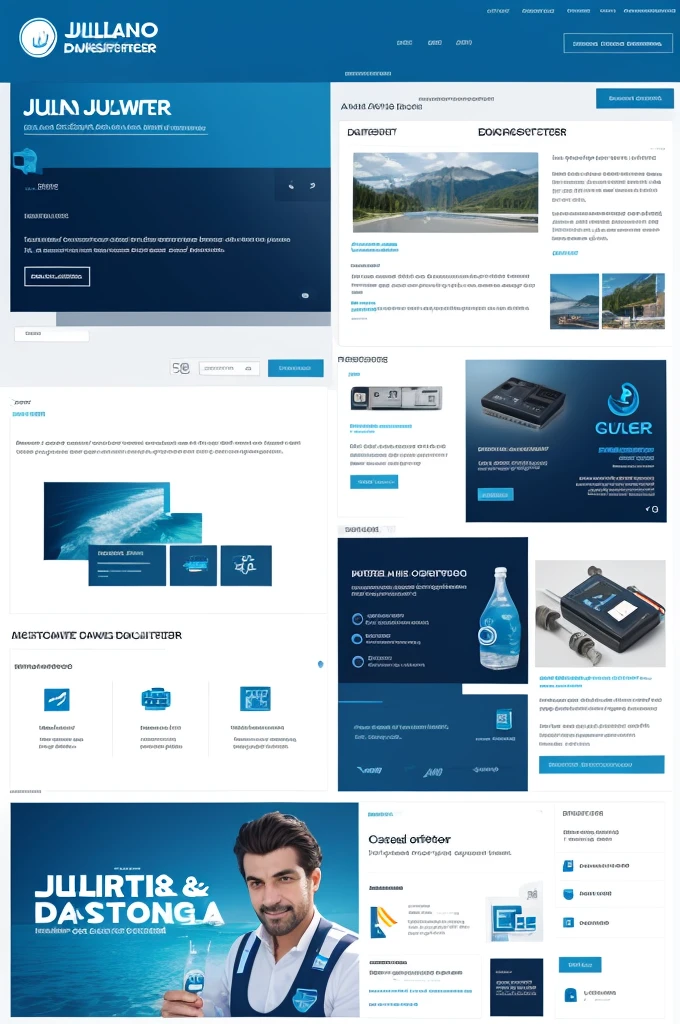 Create a logo for a gas and water distributor with Juliano distributora written