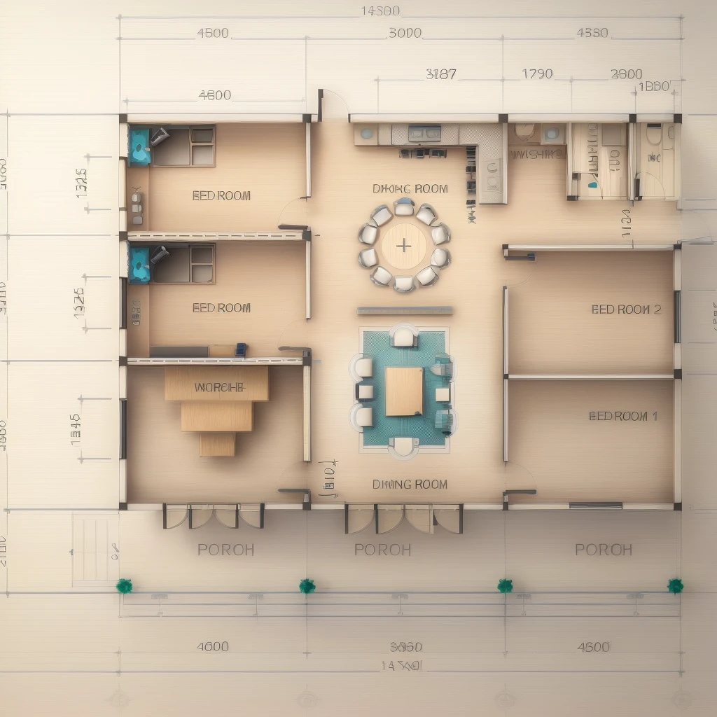 a drawing of a house with a living room and kitchen, architectural plan, single floor, floor plan view, plan drawing, floor plan, building plans, architectural plans, flat drawing, floorplan, house interior, architectural planning, architectural, plan, blueprint, layout, typical, flat, layout design, architectural drawing, 2 d overhead view, sketch - up, an architectural