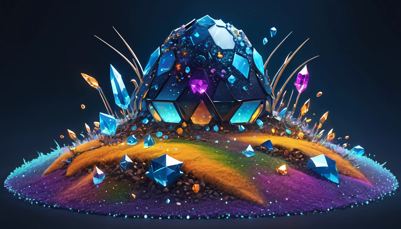 Anthill with Sagittarius design, Colorful crystals, With visual effects, Fantasy, 3D , High resolution, High resolutionR , 4K Premium, So--4.